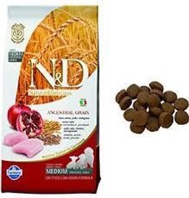 تصویر غذای خشک سگ N&D مخصوص سگ بالغ حاوی مرغ و انار MINI