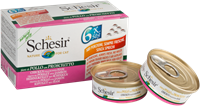 تصویر کنسرو Schesir مخصوص گربه با طعم فیله مرغ و ژامبون - بسته 6 عددی