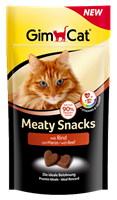 تصویر غذای تشویقی GimCat مدل Meaty Snacks با تیکه های قلبی	