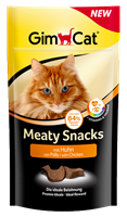 تصویر غذای تشویقی GimCat مدل Meaty Snacks با تیکه های اردکی	