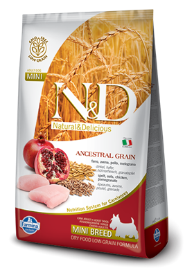 تصویر غذای خشک N&D مخصوص سگ بالغ نژاد کوچک حاوی مرغ و انار - 2.5 کیلو گرم MINI