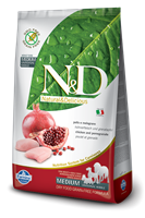 تصویر غذای خشک N&D بدون غلات مخصوص سگ بالغ همه نژاد ها حاوی مرغ و انار - 2.5 کیلوگرمی MEDIUM