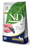 تصویر غذای خشک N&D بدون غلات مخصوص سگ بالغ حاوی گوشت بره و بلوبری 800 گرم MINI