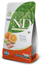 تصویر غذای خشک N&D بدون غلات مخصوص گربه بالغ حاوی ماهی کد و پرتغال 300 گرم