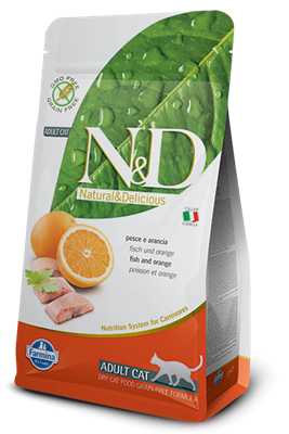 تصویر غذای خشک N&D بدون غلات مخصوص گربه بالغ حاوی ماهی کد و پرتغال - 1.5 کیلوگرم