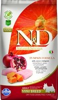 تصویر غذای خشک N&D بدون غلات مخصوص سگ بالغ نژاد کوچک حاوی گوشت مرغ، کدو حلوایی و انار 800 گرم MINI	