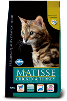 تصویر غذای خشک گربه بالغ MATISSE با طعم مرغ و بوقلمون - 400 گرم
