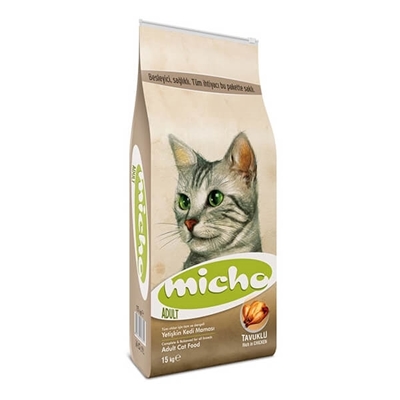 تصویر غذای خشک گربه بالغ Micho با طعم مرغ 1 کیلو	