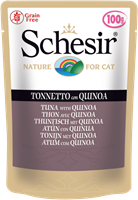 تصویر پوچ گربه Schesir با طعم ماهی Quinoa و ماهی تن - 100گرم