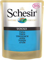 تصویر پوچ گربه Schesir با طعم ماهی تن - 100 گرمی