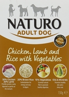 تصویر خوراک کاسه ای گوشت بره، برنج و سبزیجات NAUTRO مخصوص سگ بالغ