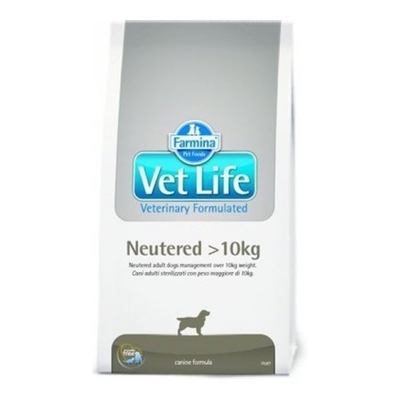 تصویر غذای خشک مخصوص سگ های عقیم شده 1 تا 10 کیلوگرمی VetLife مدل Neutered - 2 کیلوگرم