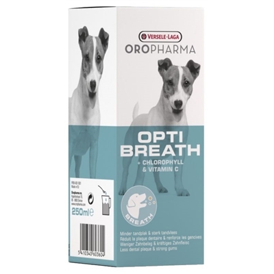 تصویر محلول جلوگیری کننده از تشکیل جرم و خوشبو کننده دهان مخصوص سگ Verse-Laga مدل OptiBreath - 250 میلی لیتر