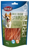 تصویر غذای تشویقی سگ Trixie مدل Cheese Chicken Stripes با طعم مرغ و پنیر
