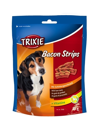 تصویر غذای تشویقی سگ Trixie مدل Beacon Strips با طعم بیکن