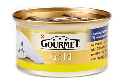 تصویر کنسرو گربه Gourmet Gold تهیه شده از مرغ