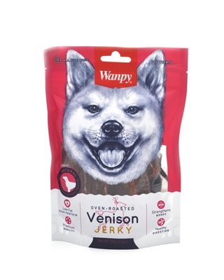 تصویر اسنک تشویقی سگ Wanpy مدل Venison Jerky با طعم گوشت گوزن - ۱۰۰ گرم