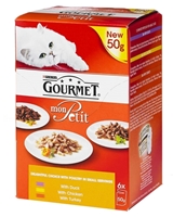 تصویر پک شش عددی پوچ Gourmet mon petit با طعم مرغ و اردک و بوقلمون