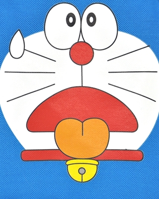 تصویر لباس سگ و گربه با طرح Doraemon رنگ آبی سایز S