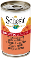 تصویر کنسرو Schesir مخصوص گربه با طعم ماهی و پاپایا 140 گرمی