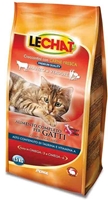 تصویر غذای خشک مخصوص گربه بالغ Lechat با طعم گوشت گاو و سبزیجات - 400 گرمی