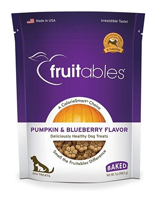 تصویر تشویقی مخصوص سگ Fruitables مدل Natural Dog Treats با طعم کدوحلوایی و بلوبری