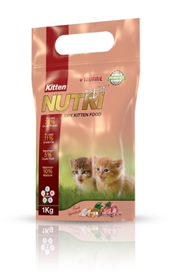 تصویر غذای خشک بچه گربه NutriPet با طعم مرغ - 1 کیلو گرم