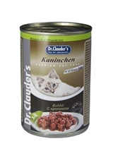 تصویر کنسرو مخصوص گربه بالغ Dr.Clauders  تهیه شده از گوشت خرگوش - 400 گرم