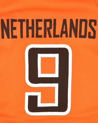تصویر لباس سگ و گربه با طرح تیم ملی هلند سایز XL