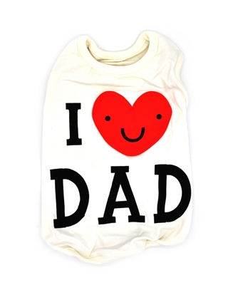 تصویر لباس سگ و گربه با I Love My Dad همراه قلب سایز M