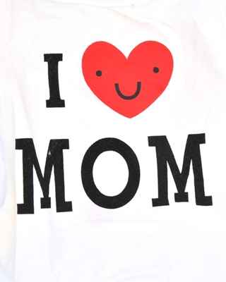 تصویر لباس سگ و گربه با I Love My Mom همراه قلب سایز S