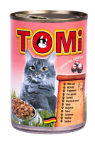 تصویر کنسرو Tomi مخصوص گربه با طعم گوشت گوساله - 400 گرم
