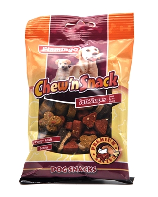تصویر اسنک تشویقی مخصوص سگ Flamingo مدل Chew'n Snack با طعم میکس گوشت مرغ و گوشت گاو