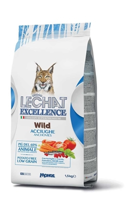 تصویر غذای خشک مخصوص گربه بالغ Lechat Excellence با طعم ماهی کولی - 2 کیلوگرمی
