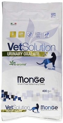 تصویر غذای خشک مخصوص گربه Monge سری Vet Solution مدل Uninary Oxalate مناسب برای پیشگیری از ایجاد سنگ های ادراری - 400گرم