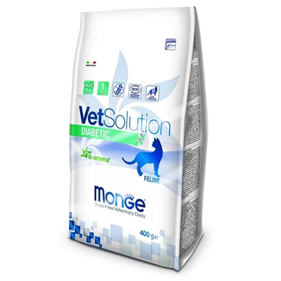 تصویر غذای خشک مخصوص گربه Mong سری Vet Solution مدل Diabetic مناسب برای گربه های دیابتی - 400گرم