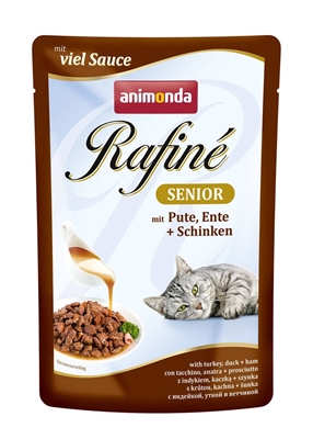 تصویر پوچ Rafine مخصوص گربه تهیه شده از گوشت بوقلمون، اردک و گراز - 100 گرم