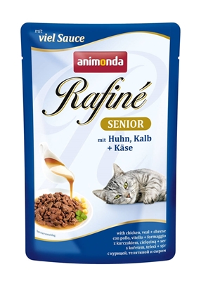 تصویر پوچ Rafine مخصوص گربه تهیه شده از گوشت مرغ،گوساله و پنیر - 100 گرم