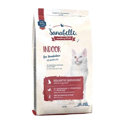 تصویر غذای خشک مخصوص گربه بالغ Sanabelle مدل Indoor مناسب برای گربه های داخل خانه - 400 گرم