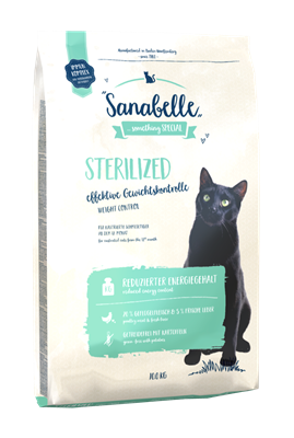 تصویر غذای خشک مخصوص گربه بالغ Sanabelle مدل Sterilized مناسب برای گربه های عقیم شده - 400 گرم