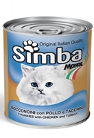 تصویر کنسرو مخصوص گربه Simba تهیه شده از گوشت مرغ و بوقلمون 820 گرم