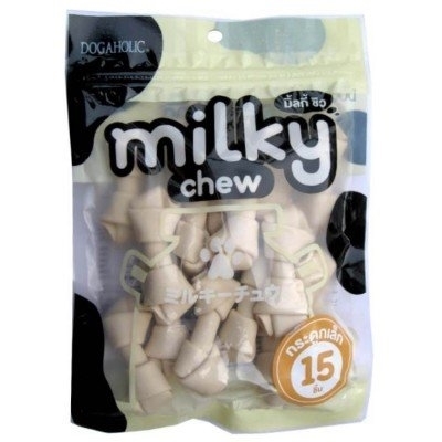 تصویر تشویقی مخصوص سگ فلورایدی Milky chew با طعم شیر