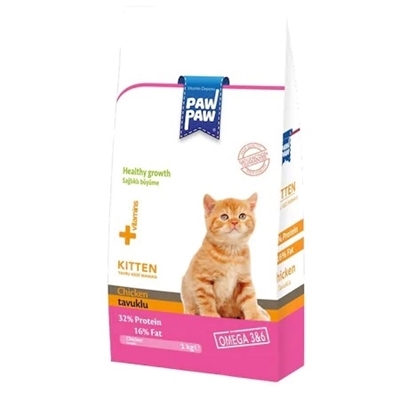 تصویر غذای خشک Paw Paw مخصوص بچه گربه با طعم مرغ - 1.5 کیلوگرمی