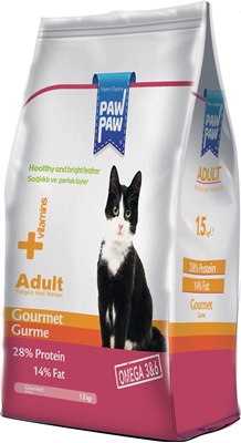 تصویر غذای خشک Paw Paw مخصوص گربه بالغ با طعم میکس - 1.5 کیلوگرمی