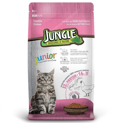 تصویر غذای خشک Jungle مخصوص بچه گربه با طعم مرغ 1.5 کیلوگرم