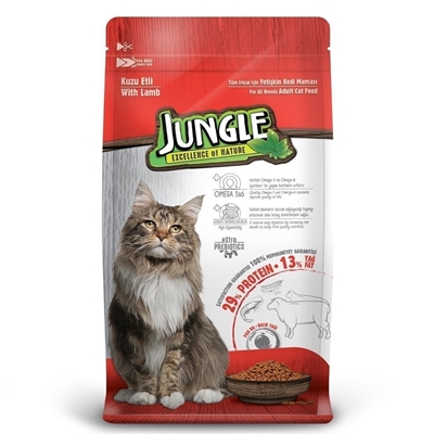 تصویر غذای خشک Jungle مخصوص گربه بالغ با طعم گوشت گوسفند - 1.5 کیلوگرم