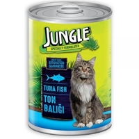 تصویر  کنسرو مخصوص گربه Jungle تهیه شده از ماهی تن - 415 گرم