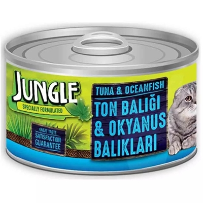 تصویر  کنسرو مخصوص گربه Jungle تهیه شده از ماهی تن و اقیانوس - 85 گرم