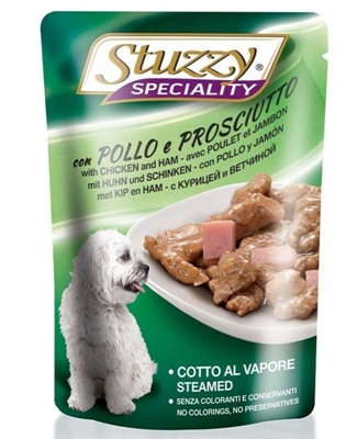 تصویر  پوچ stuzzy با طعم مرغ و ژامبون  مخصوص سگ  - 100 گرم