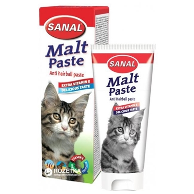 تصویر  خمیر مالت مخصوص گربه Sanal  همراه با مولتی ویتامین -100گرم